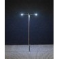 Faller_180103-Faller 180103 Eclairages, Lampadaires lampe en prolongement 9.3cm, deux bras, avec LED (x3)