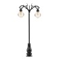 Faller_180107-Faller 180107 Lighting, LED Park Street Light, Double Hanging Ball Lamp 7.5cm , with LEDs (x3)