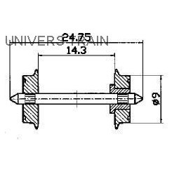 Roco 40194 Jeu d'essieux normalisé 9mm Roco Roco_40194 - 1