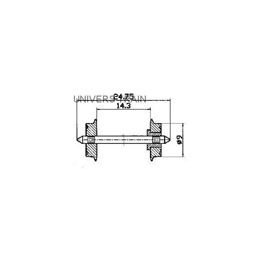 Roco_40194-Roco 40194 Jeu d'essieux normalisé 9mm