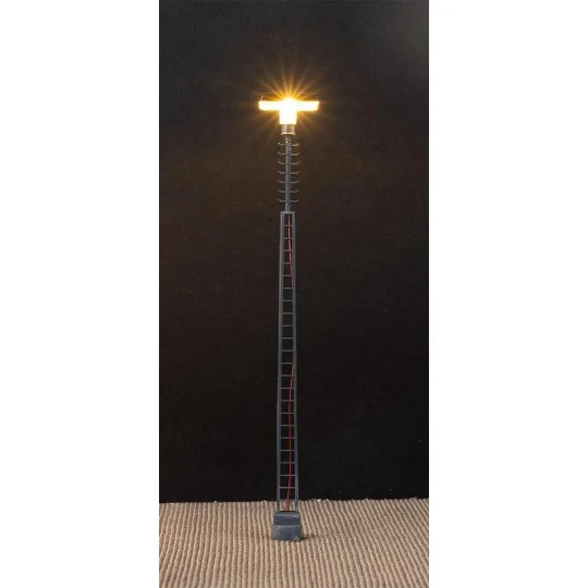 Faller_180110-Faller 180110 Eclairages, Lampadaires lampe rapportée sur poteau en treillis 14.5cm, avec LED (x3)