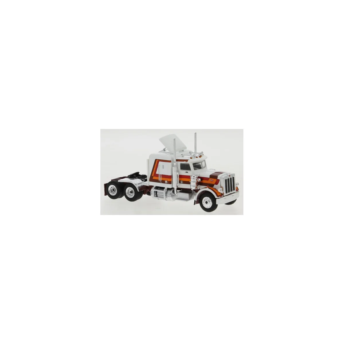 Brekina 85702 Peterbilt 359 Tractor Truck, white/red - Sai_85702