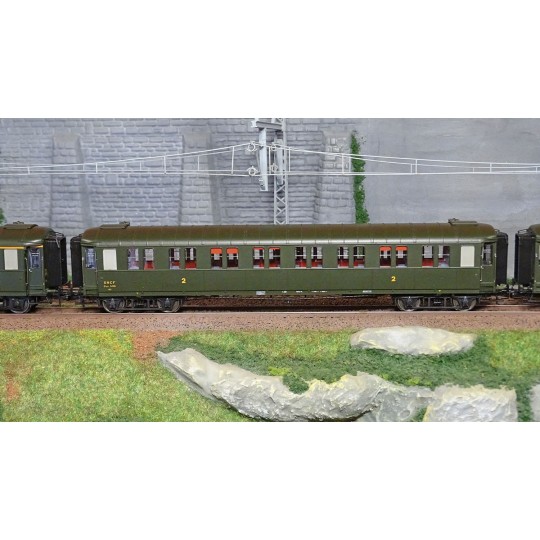 VB-456-Ree models VB456 Set of 3 metallic passenger cars, ex-PLM, SNCF, A7 and B8, ep. III