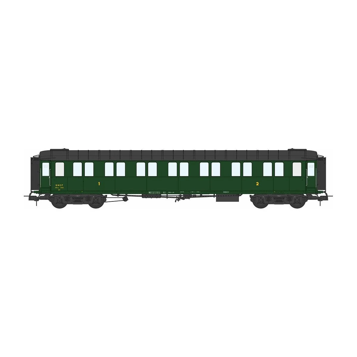 Ree models VB453 Metallic passenger car, ex-PLM, SNCF, A3B4, green ...