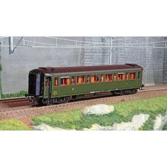 VB-453-Ree models VB453 Metallic passenger car, ex-PLM, SNCF, A3B4, green 306, ep. III