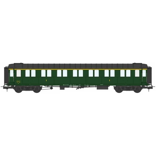 VB-454-Ree modeles VB454 Voiture voyageurs métallisée, ex-PLM, SNCF, A7, vert 306, ep. III