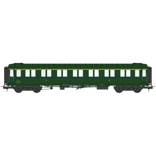 VB-457-Ree modeles VB457 Voiture voyageurs métallisée, ex-PLM, SNCF, A7, vert 306, ep. III