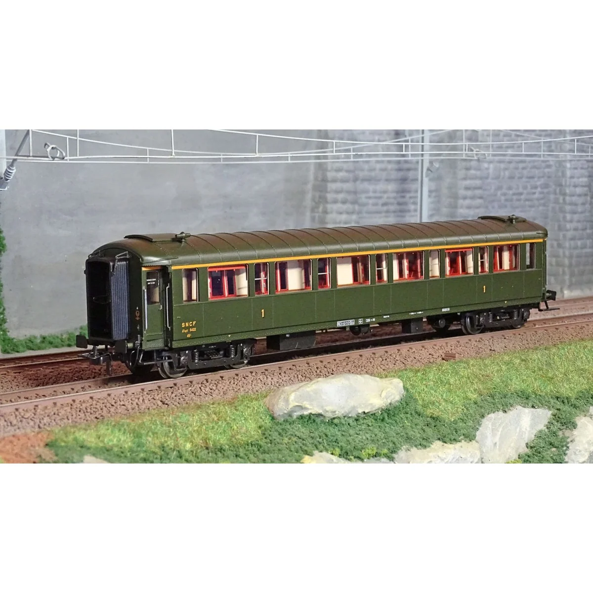 Ree models VB457 Metallic passenger car, ex-PLM, SNCF, A7, green 30...