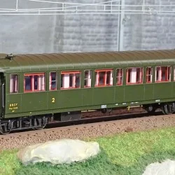 Ree modeles VB458 Voiture voyageurs métallisée, ex-PLM, SNCF, B8, vert 306, ep. III Ree Modeles VB-458 - 1