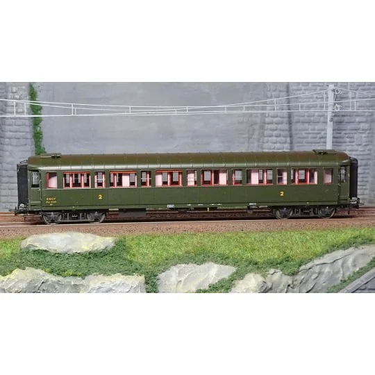 VB-458-Ree models VB458 Metallic passenger car, ex-PLM, SNCF, B8, green 306, ep. III