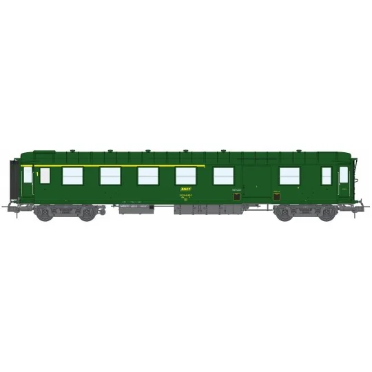 VB-462-Ree Models VB462 Metallic passenger car, ex-PLM, SNCF, A4D, green 301, Era IV, end-of-train lights