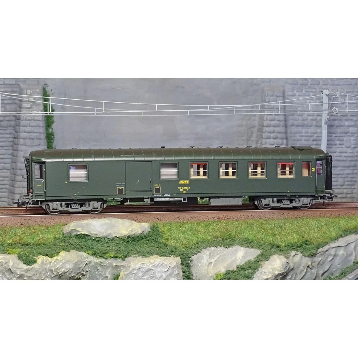Ree Modeles VB465 Metallic passenger car, ex-PLM, SNCF, B4D, green ...