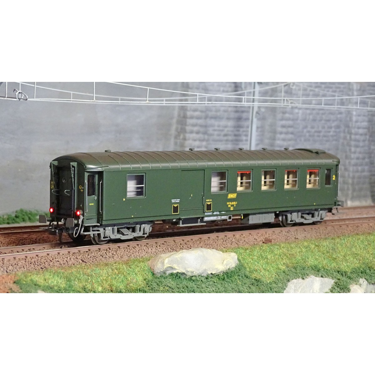 Ree Modeles VB465 Metallic passenger car, ex-PLM, SNCF, B4D, green ...