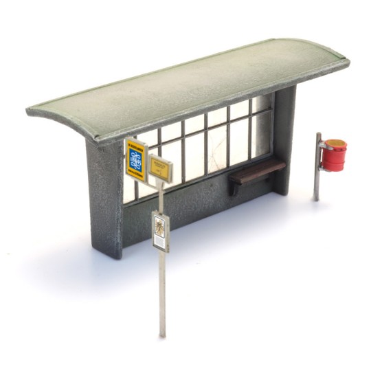 Arti_10.378-Artitec 10.378 Kit abris en béton pour bus et train (3x)