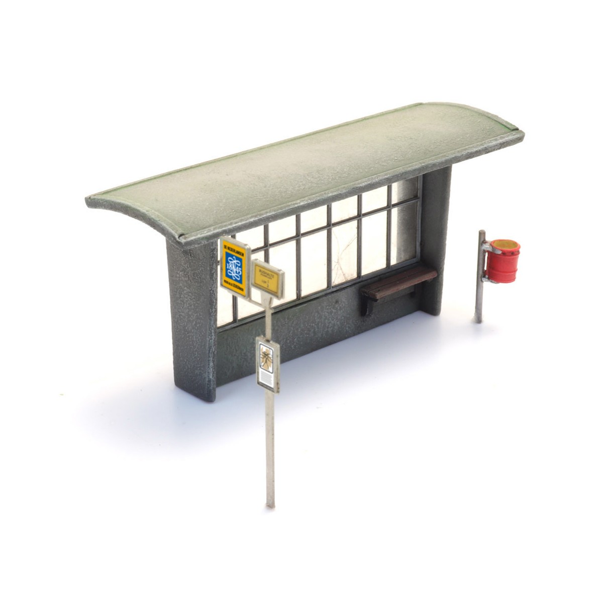 Artitec 10.378 Concrete shelter kit for buses and trains (3x) - Art...
