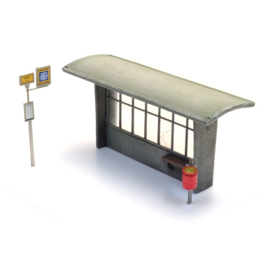 Arti_10.378-Artitec 10.378 Kit abris en béton pour bus et train (3x)
