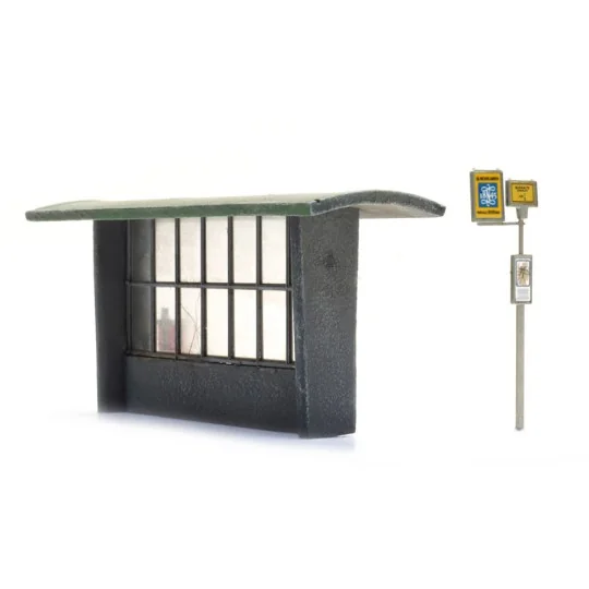 Artitec 10.378 Concrete shelter kit for buses and trains (3x) Arti_10.378-Artitec 10.378 Concrete shelter kit for buses and trains (3x)