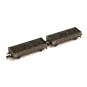 Arnold HN6492 Set of 2 TTouw type open wagons (with low side panels... HN6492-Arnold HN6492 Set of 2 TTouw type open wagons (with low side panels), loaded with coal, SNCF, N scale