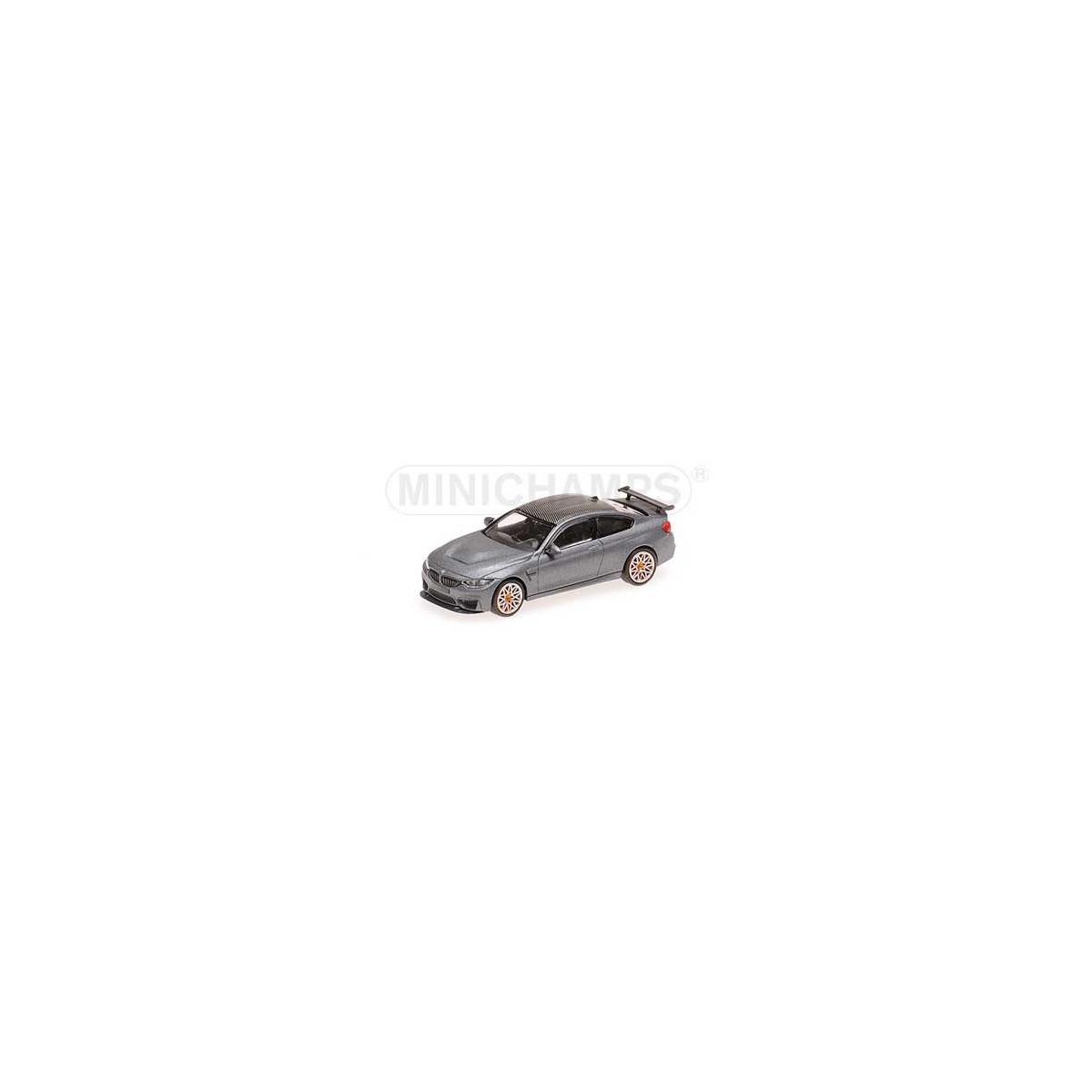 Minichamps 870027100 BMW M4 GTS 2016, gris mat / toit carbone / jantes orange Busch véhicule Busch_870027100 - 1