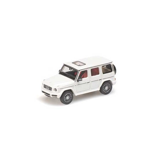 Busch_870037402-Minichamps 870037402 Mercedes Classe G500 2018, blanc