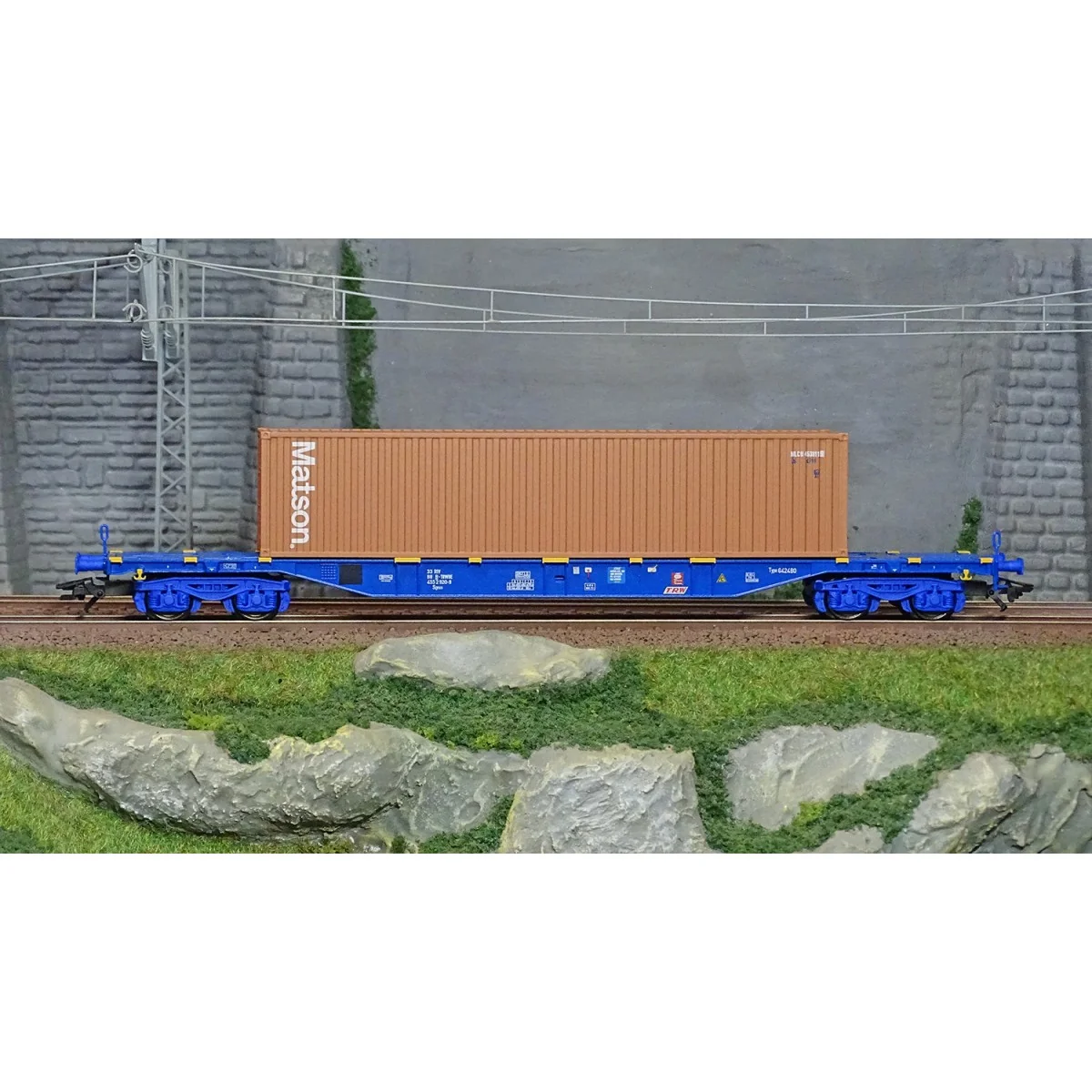 Marklin 47136 Container wagon type Sgnss, TRW , loaded with a 40-fo...