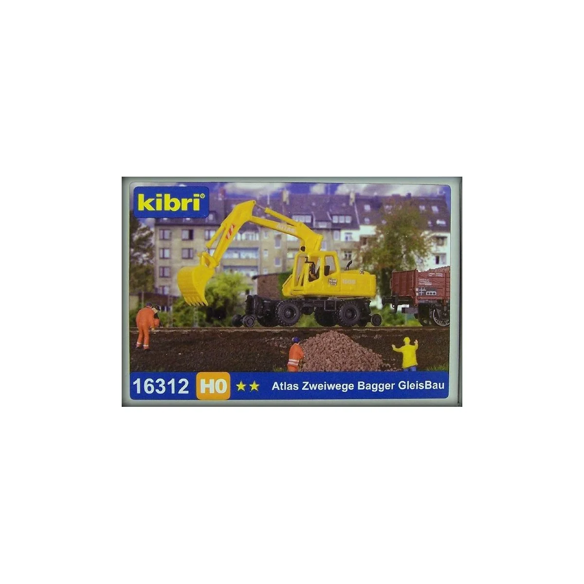 Kibri 16312 Wheeled Excavator, Rail/Road, Atlas - Kibri - Kibri_16312