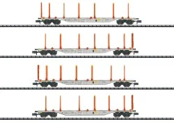 MiniTrix 18710 Set of 3 KLV type Sgns carrier wagons, AAE Cargo AG,...