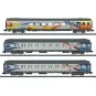 Trix_18210-MiniTrix 18210 Set de 3 voitures grandes lignes "Croisière", B9 / Sru, SNCF, échelle N