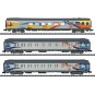 Trix_18210-MiniTrix 18210 Set de 3 voitures grandes lignes "Croisière", B9 / Sru, SNCF, échelle N