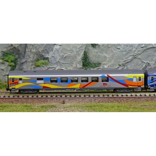 Trix_18210-MiniTrix 18210 Set de 3 voitures grandes lignes "Croisière", B9 / Sru, SNCF, échelle N