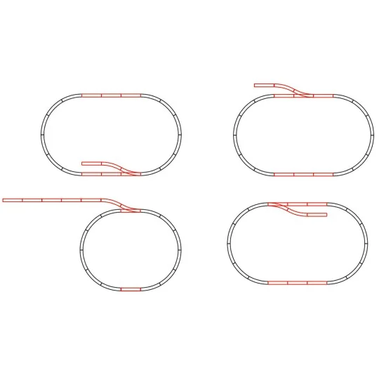 LGB_19901-LGB 19901 Coffret de voies avec aiguillage et heurtoir