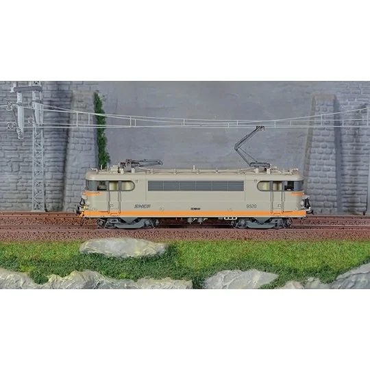 Lsm_10225S-LS Models 10225S Locomotive électrique BB 9520, SNCF, gris béton / orange, logo nouille, Avignon, Digital sonore