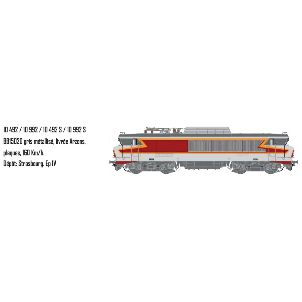 LS Models 10492S BB 15020 electric locomotive, SNCF, metallic grey,... LS Models 10492S BB 15020 electric locomotive, SNCF, metallic grey,...