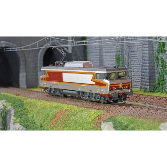 Lsm_10492S-LS Models 10492S Locomotive électrique BB 15020, SNCF, gris métallisé, livrée Arzens, plaques, Strasbourg, Digital sonore