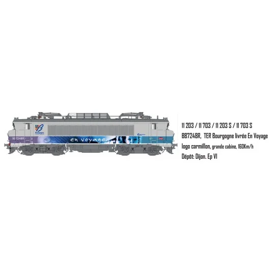 LS Models 11203S BB 7248R electric locomotive, SNCF, TER Bourgogne,... Lsm_11203S-LS Models 11203S BB 7248R electric locomotive, SNCF, TER Bourgogne, En Voyage, Carmillon logo, Dijon, Digital sound
