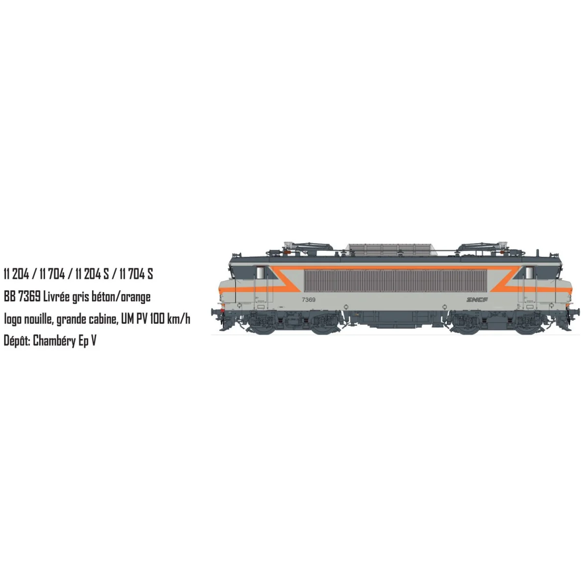 LS Models 11204S BB 7369 electric locomotive, SNCF, concrete grey/o...