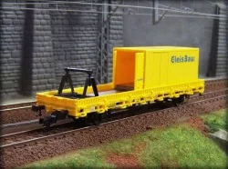 Kibri 26264 Wagon atelier plat à essieux, avec conteneur Kibri Kibri_26264 - 1