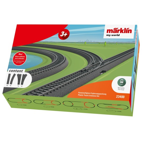 Marklin_23400-Marklin 23400 Additional Track Set for Plastic Track - My World