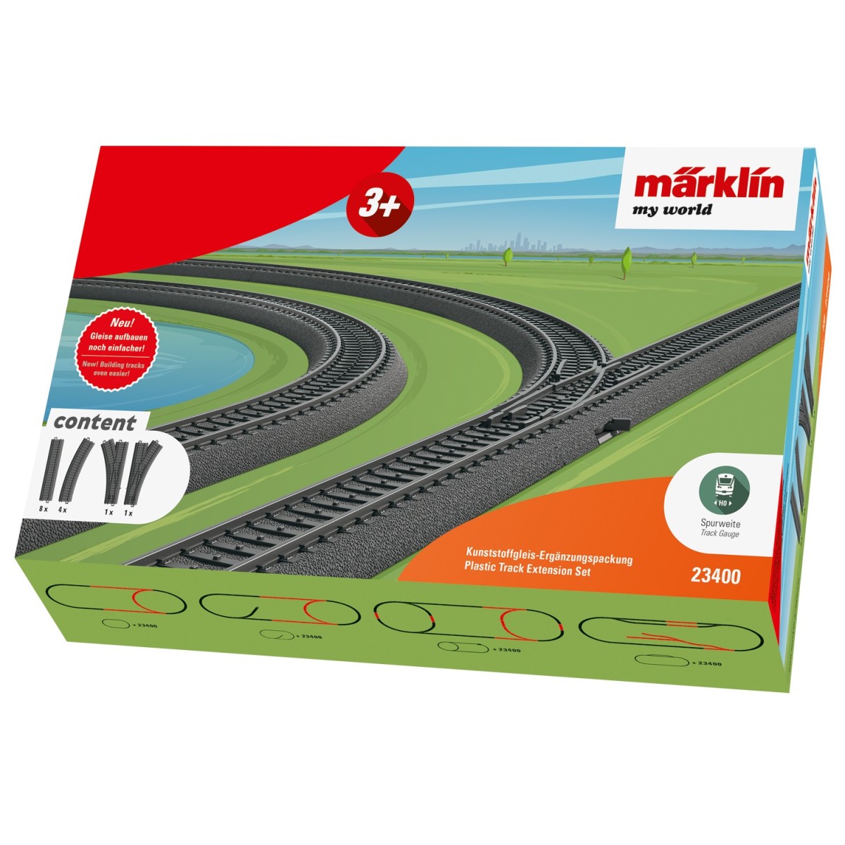 Marklin 23400 Additional Track Set for Plastic Track - My World - M...