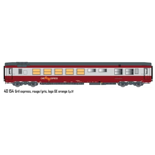 Lsm_40159-LS Models 40159 Grill Express Coach, red/concrete grey, SNCF, orange GE logo