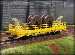 Kibri 26266 Wagon plat à essieux porte câble, avec touret Kibri Kibri_26266 - 1