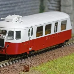 Ree Modeles VM006.S Autorail Billard A80 D des CFD N°316, Rouge/Gris perle, 1 Phare, digital sonore Ree Modeles VM-006.S - 1