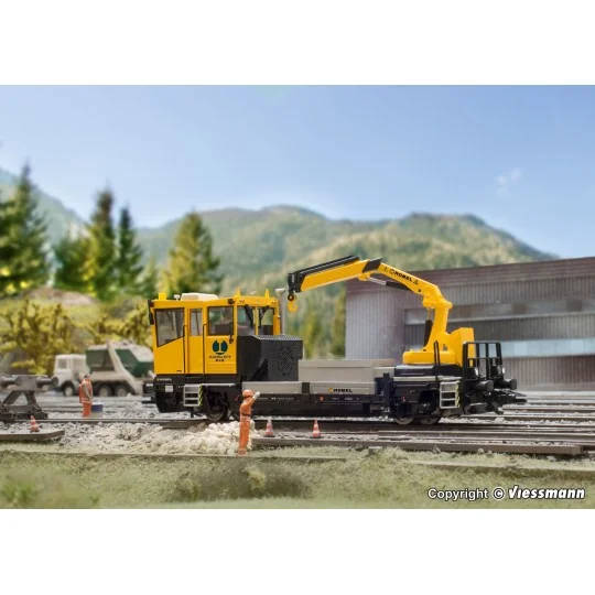 Vie_2629-Viessmann 2629 diesel railcar, Robel 54.22, Aarsleff, with motorized crane, digital sound system