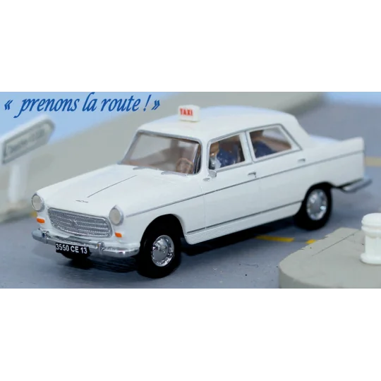 Sai_1630-SAI 1630 White Peugeot 404 taxi, with driver and 1 passenger