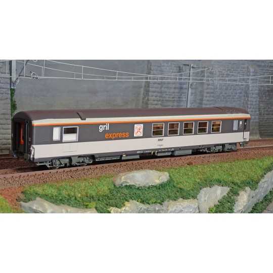 Lsm_40156.1-LS Models 40156.1 Voiture Corail, Grill Express, Logo encadré, SNCF, Série spéciale PIRATA