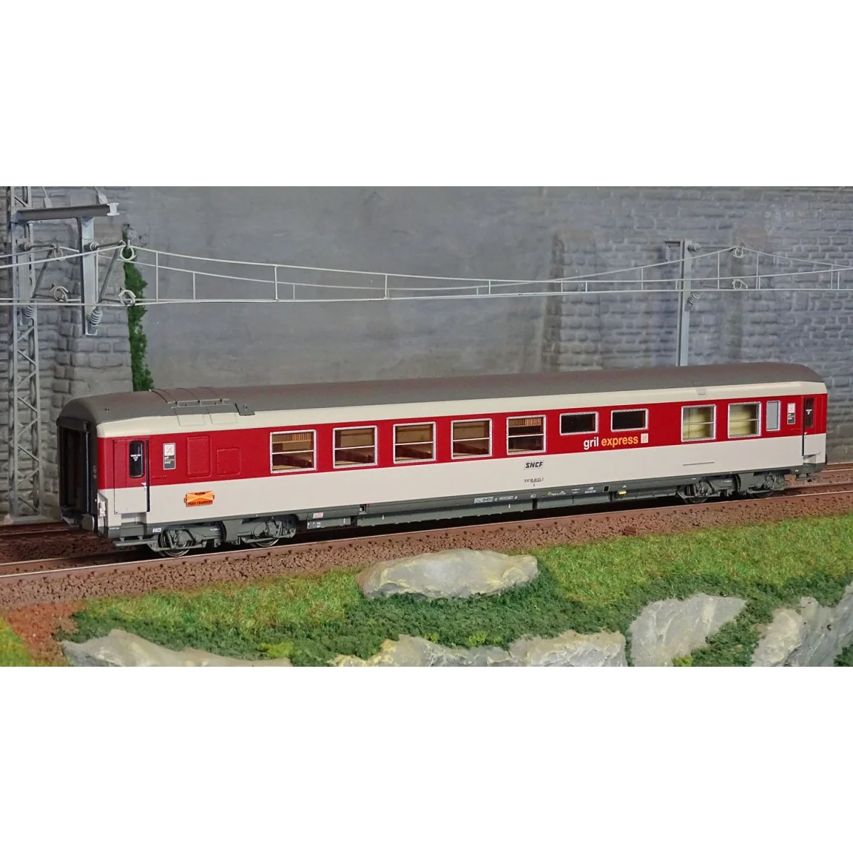 LS Models PI9713 Voiture Corail Grill Express, Logo encadré, SNCF, plaque Palatino, Série spéciale PIRATA Ls models Lsm_PI9713 -