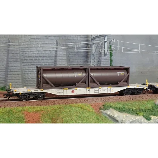 Marklin_47137-Marklin 47137 Set de 2 wagons portes conteneurs Sgns, AAE, chargés conteneurs citerne 20'