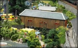 Busch 1420 Wooden bridge, with retaining walls - Busch - Busch_1420