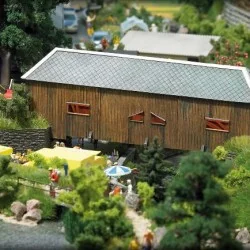 Busch 1420 Wooden bridge, with retaining walls - Busch - Busch_1420