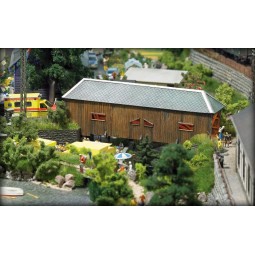 Busch 1420 Wooden bridge, with retaining walls - Busch_1420